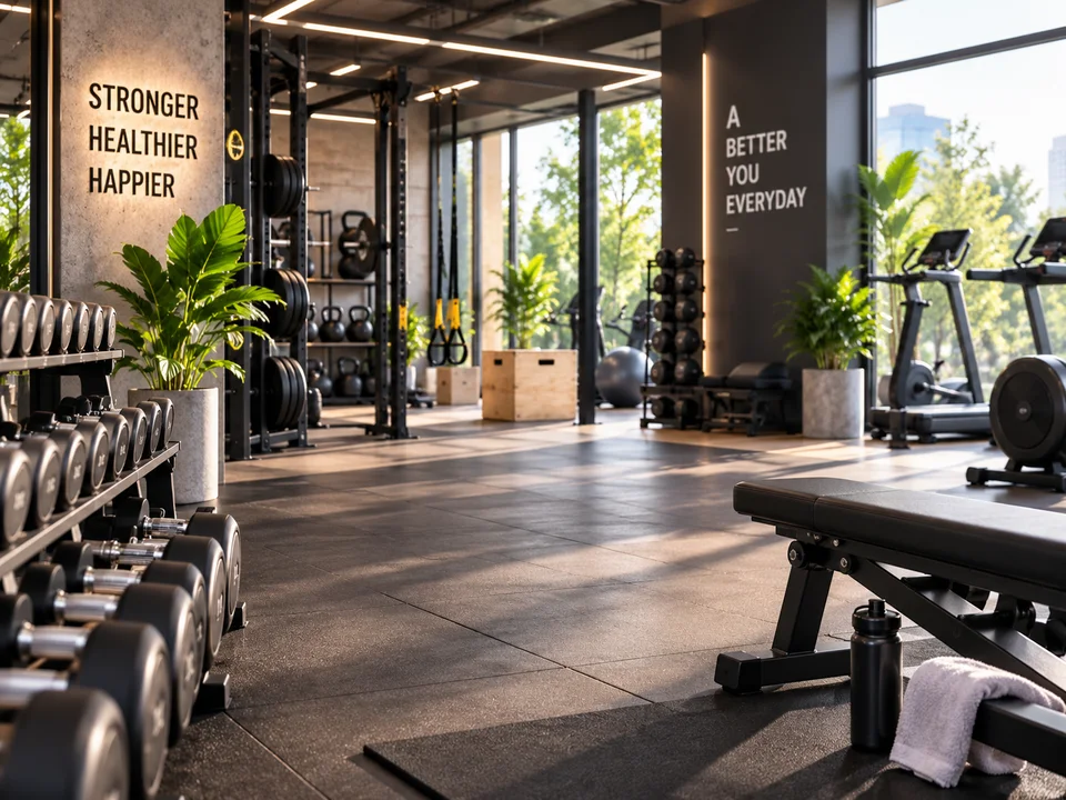 Gimnasio moderno y luminoso